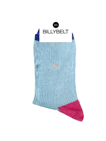 Glitzer-Socken Pink/Hellblau/Blau