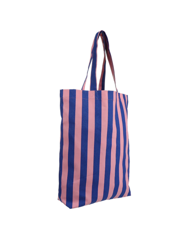 Baumwoll-Shopper Navy/Rosé