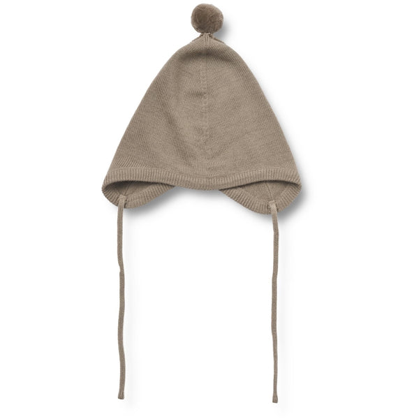 Strickmütze Beige Stone Merino-Wolle