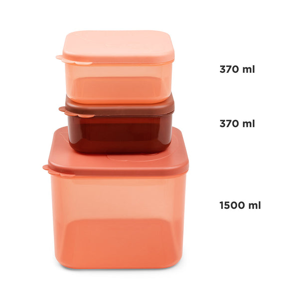 3er Set Boxen Papaya