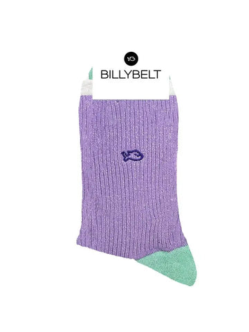 Glitzer-Socken Flieder/Mint