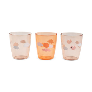Trinkbecher 3er Set Papaya