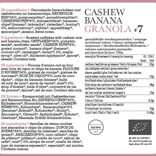 Granola #7 Cashew-Bananen-Müsli 250g