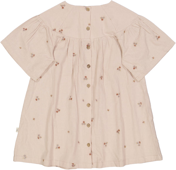 Kleid Stickerei Rosé