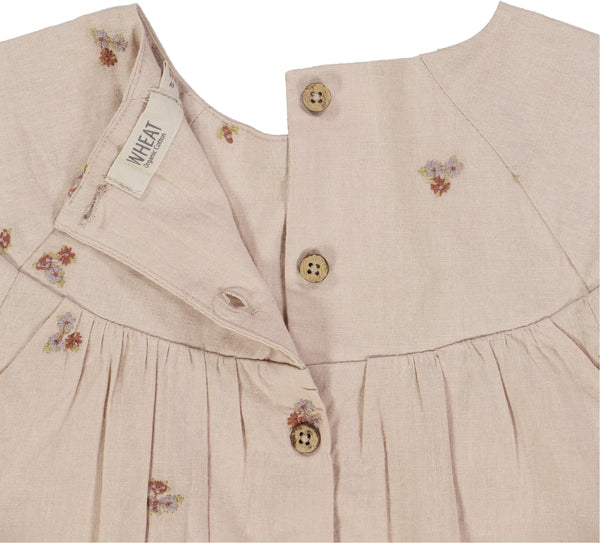 Kleid Stickerei Rosé