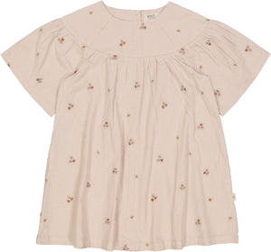 Kleid Stickerei Rosé