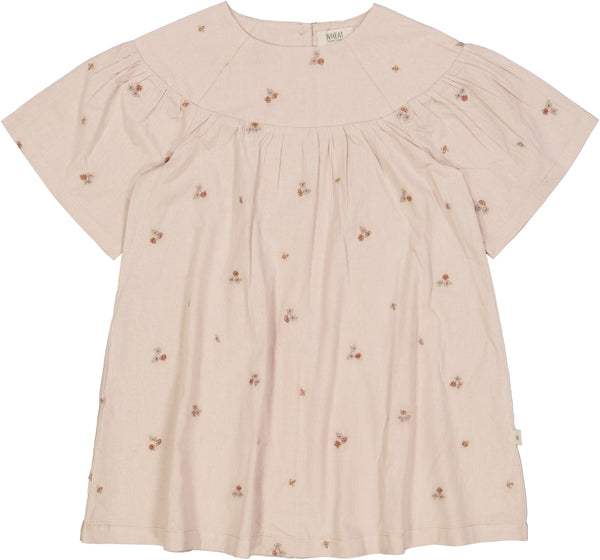 Kleid Stickerei Rosé
