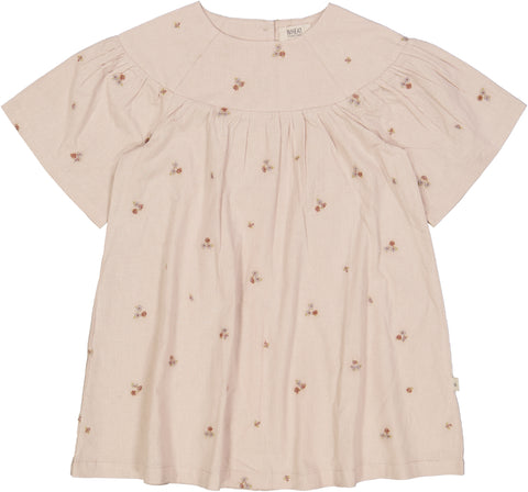 Kleid Stickerei Rosé