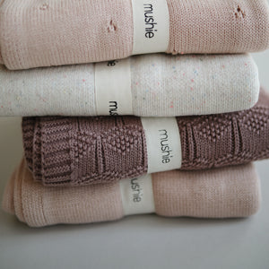 Strickdecke "Mauve"
