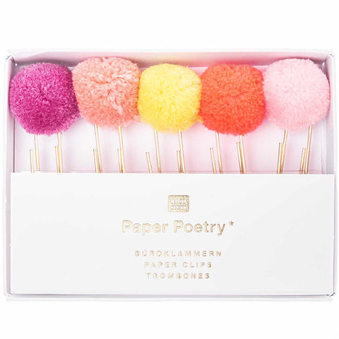 Büroklammern mit Pompom