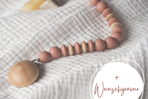 Schnullerkette "Dusty rose"