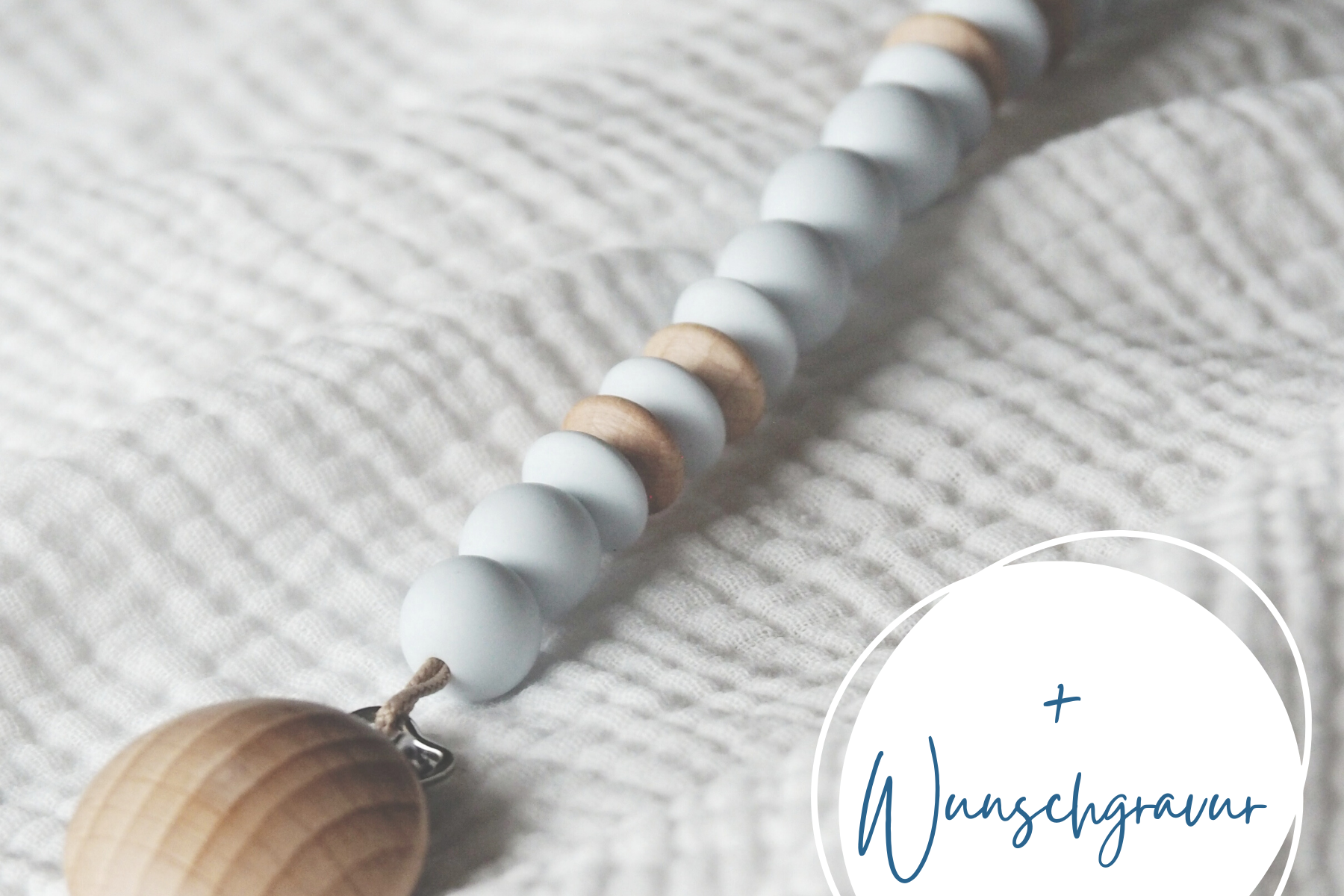 Schnullerkette "Light Blue"