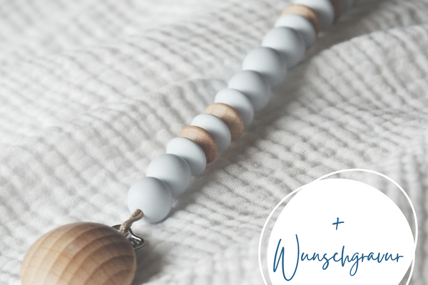 Schnullerkette "Light Blue"