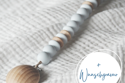 Schnullerkette "Light Blue"