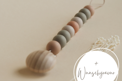 Schnullerkette "Mint Orange"