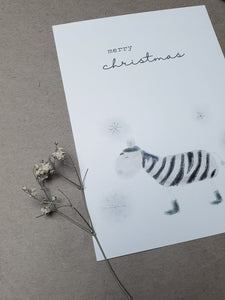 Karte "Weihnachtszebra"