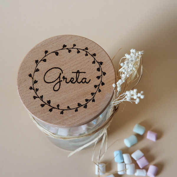 Personalisierbares Namens-Vorratsglas
