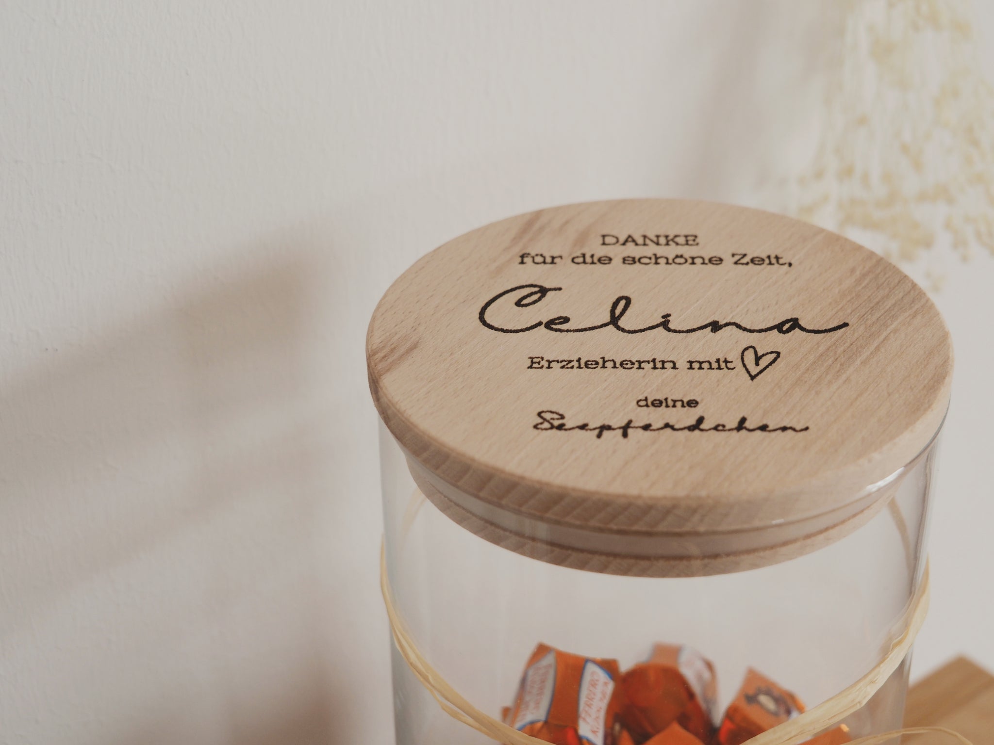 Personalisierbares Vorratsglas "Dankeschön"