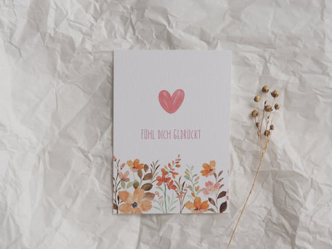 Karte "Fühl dich gedrückt"