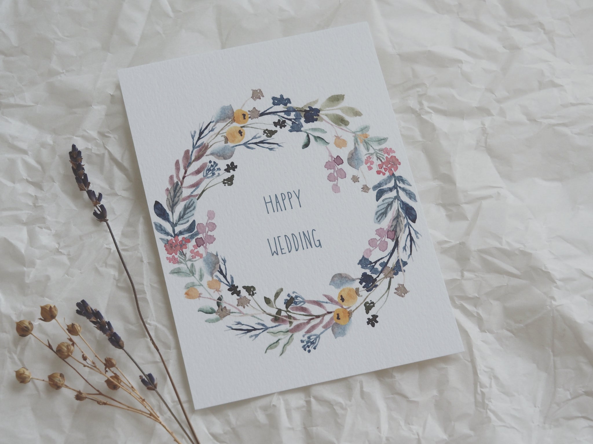 Karte "Happy Wedding"