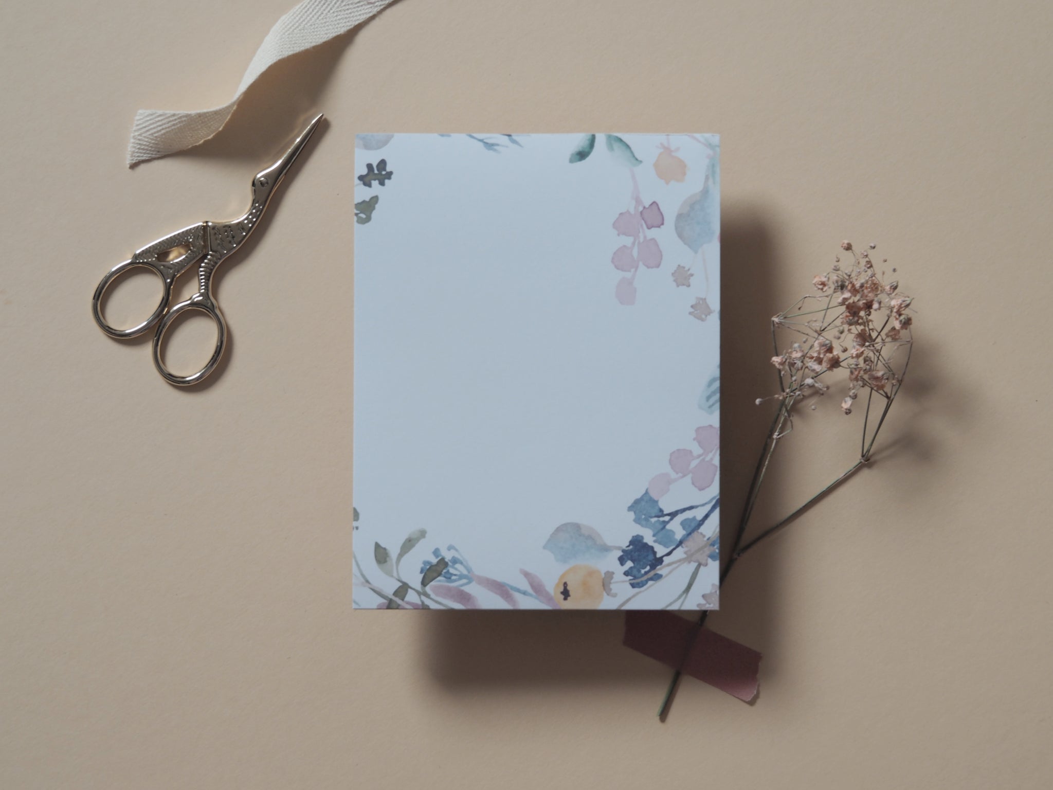 Notizblock Aquarell-Blumen