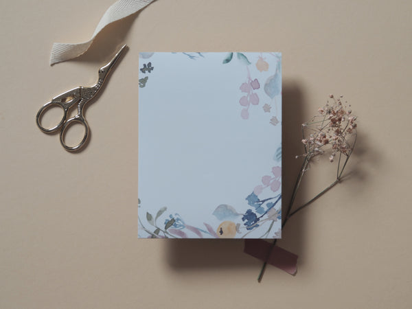 Notizblock Aquarell-Blumen