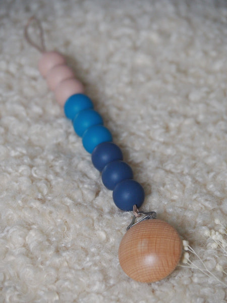 Schnullerkette "Blue Icecream"