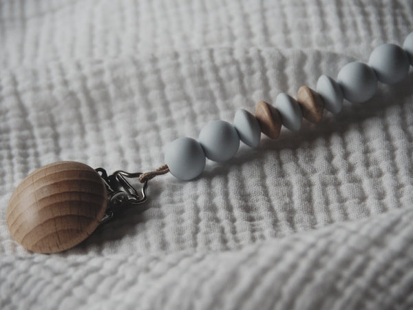 Schnullerkette "Light Blue"