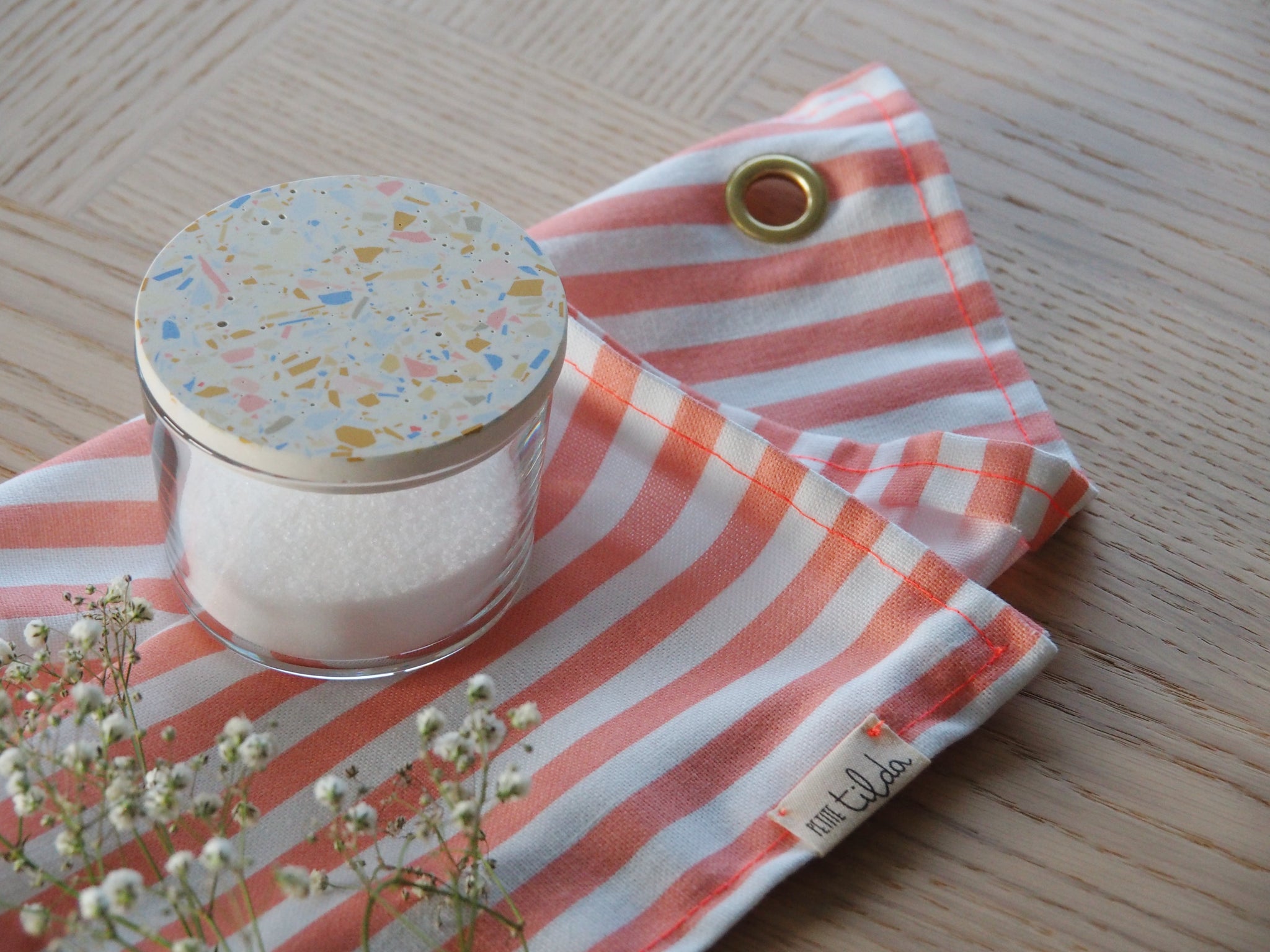 Geschirrtuch Apricot/Neon