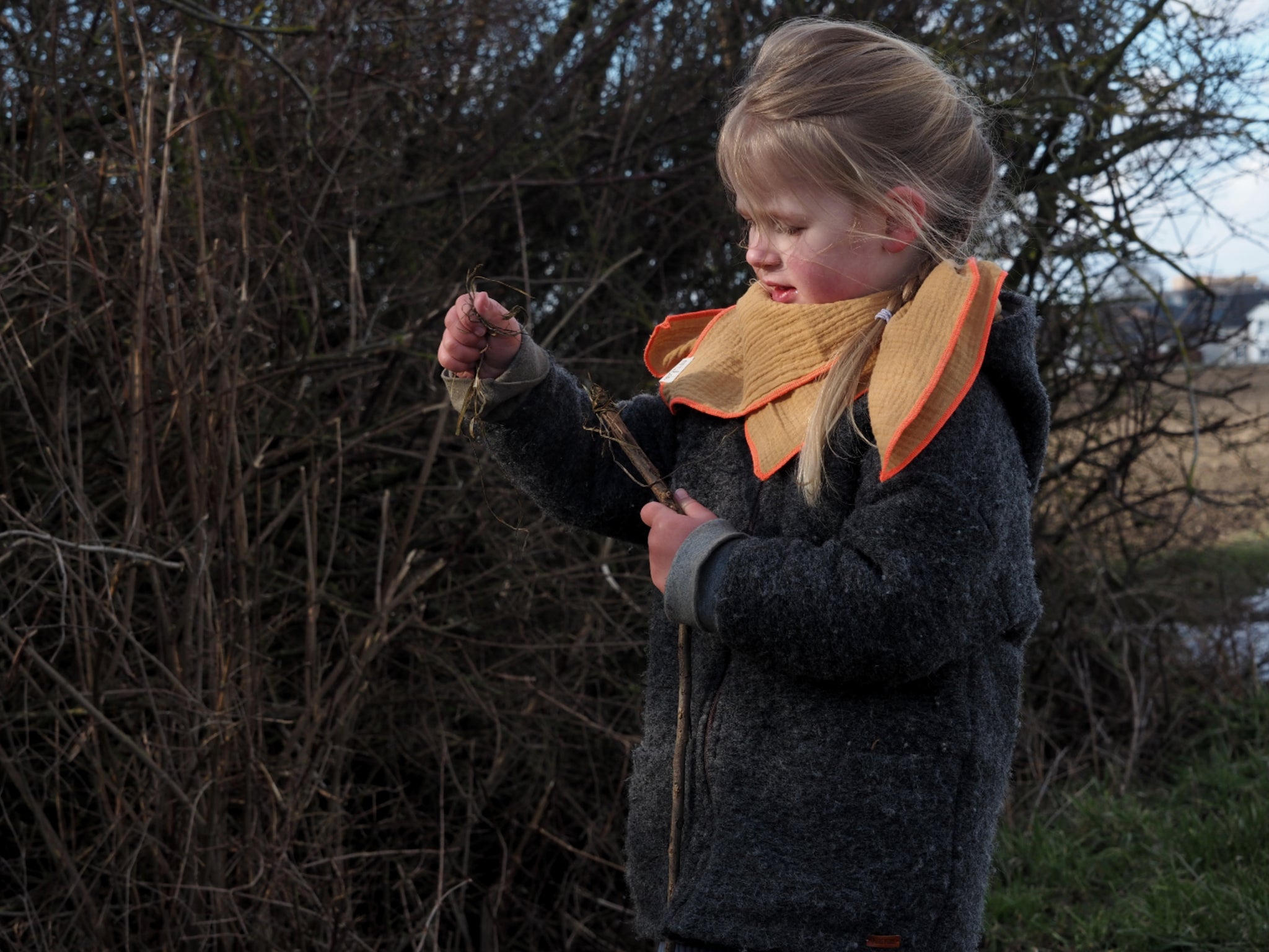 Kids-Musselintuch Mustard