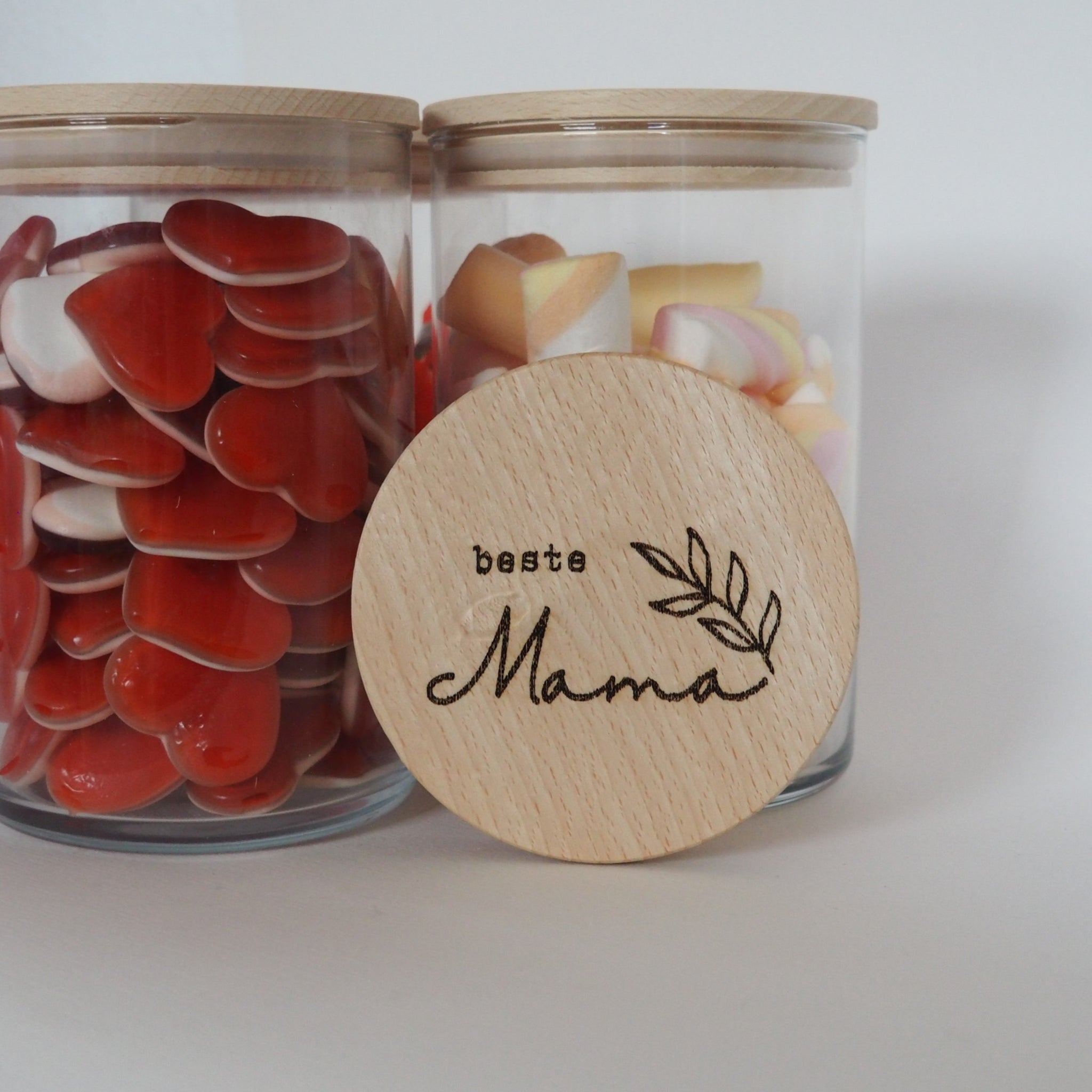 Personalisierbares Vorratsglas "Muttertag/einen Gruß an die beste Mama"