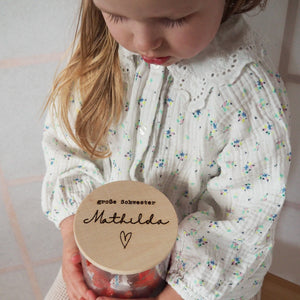 Personalisierbares Vorratsglas "Große Schwester/großer Bruder"
