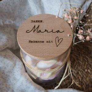 Personalisierbares Vorratsglas "Hebamme"