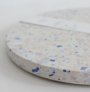 Tablett Rund creme-lila